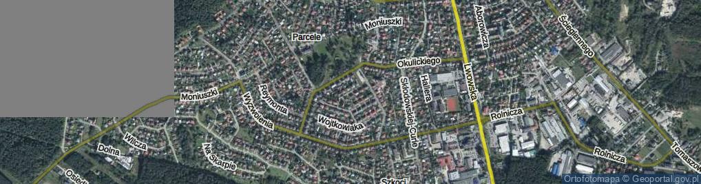 Zdjęcie satelitarne Szarych Szeregów ul.